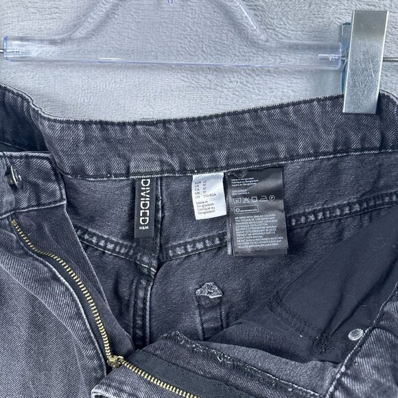 Divided by H&M Cut Off Jean Shorts Womens Size 10 Distressed High Rise Black - Picture 3 of 10
